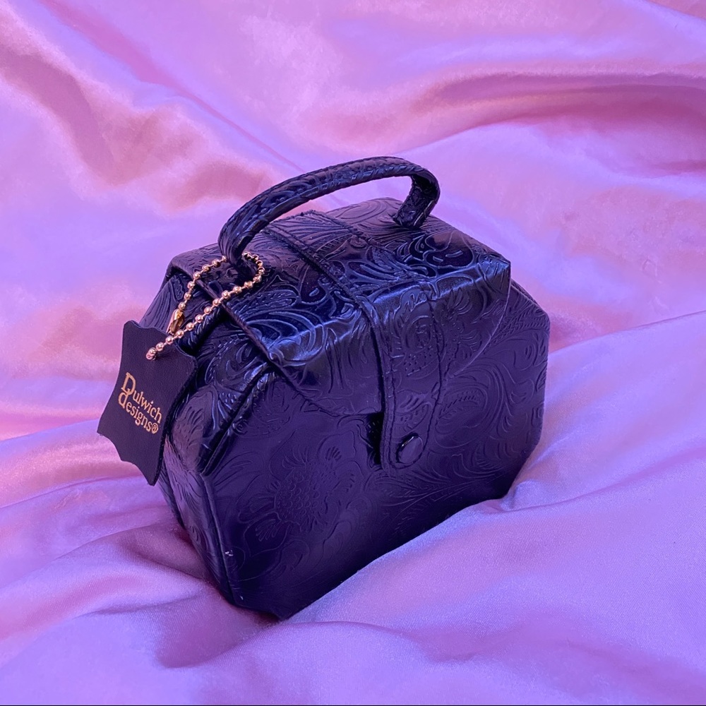 Vintage Genuine Leather Small Jewelry Box